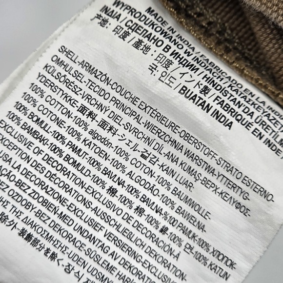 Vans Jacket Womens Small Brown Black Colorblock Twill Button Front Cropped Logo - Picture 8 of 10